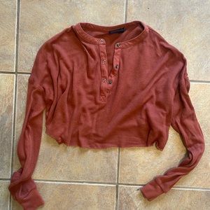Rust-Colored Sweater crop top